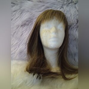 Synthetic Wig Brown with Blonde Highlights